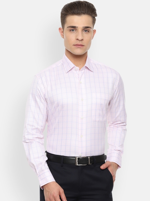

Luxure by Louis Philippe Men Pink Regular Fit Checked Formal Shirt
