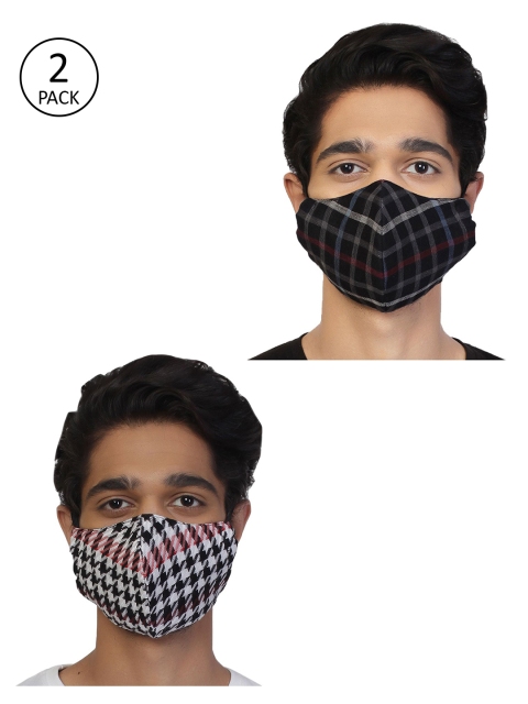 

Anekaant Men 2Pcs 3Ply Protective Outdoor Face Masks, Blue