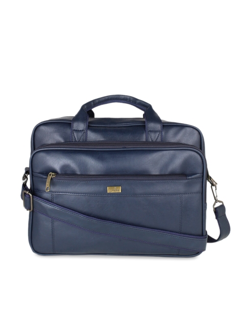 

yelloe Men Blue Solid Laptop Bag