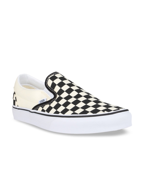

Vans Unisex Cream-Coloured & Black Printed Slip-On Sneakers
