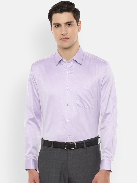 

Luxure by Louis Philippe Men Purple Regular Fit Self Design Party Shirt