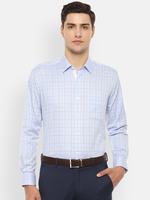 

Luxure by Louis Philippe Men Blue Checked Formal Shirt