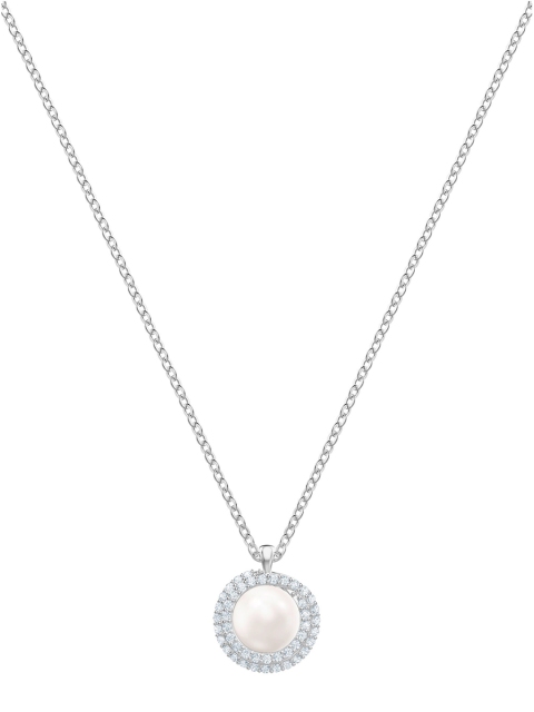 

SWAROVSKI Women Silver Toned CZWH Pendant Chain, White