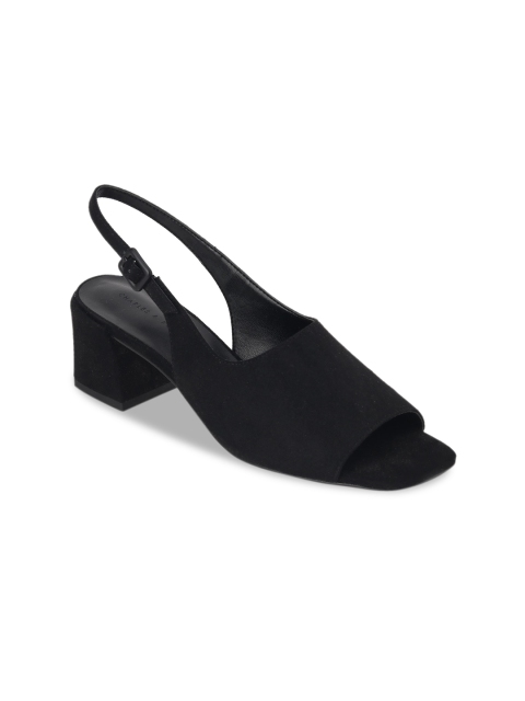 

CHARLES & KEITH Women Black Solid Block Heels