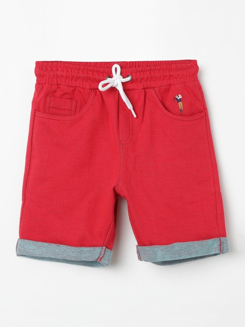

Bossini Boys Red Solid Regular Shorts