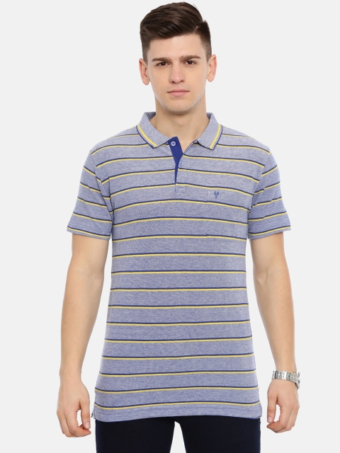 Classic Polo Men Multicoloured Striped Polo Collar T-shirt, Multi