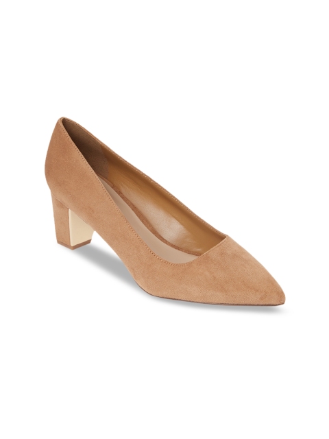 

CHARLES & KEITH Women Camel Brown Solid Pumps