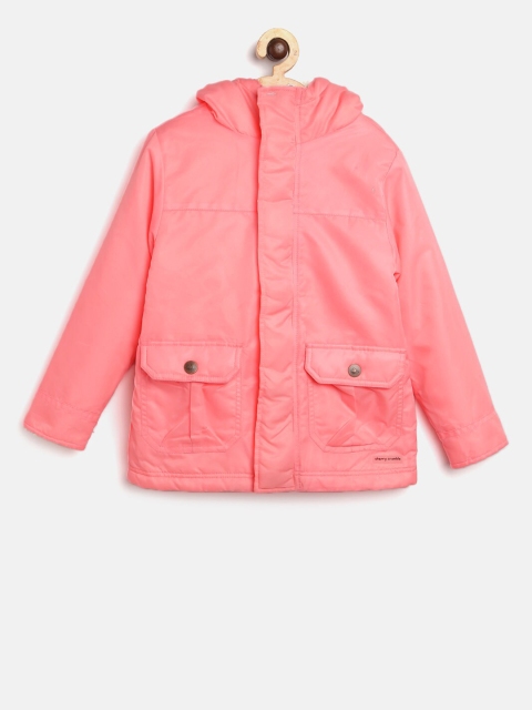

Cherry Crumble Kids Peach Solid Padded Jacket