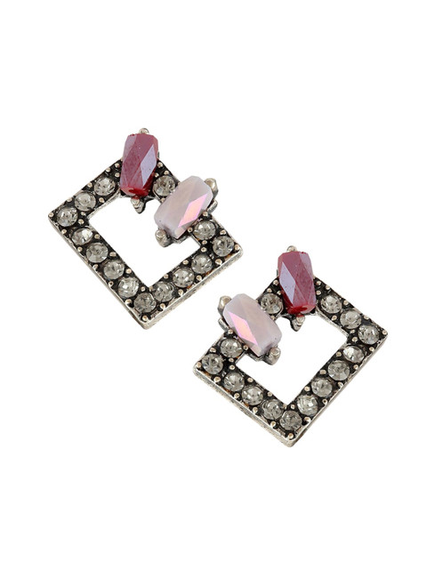 

Sia Art Jewellery Multicoloured Geometric Studs, Multi