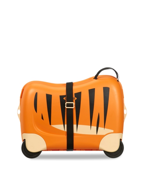 

AMERICAN TOURISTER Unisex Kids Orange & Black Tiger Printed Hard-Sided Cabin Trolley Suitcase