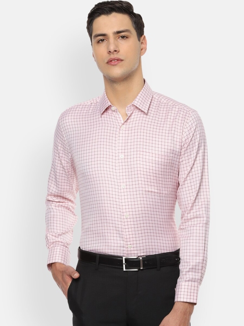 

Luxure by Louis Philippe Men Pink Regular Fit Checked Formal Shirt