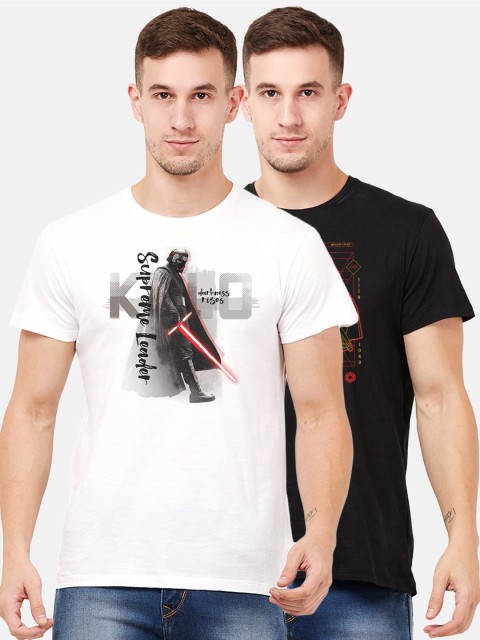

Free Authority Men Pack of 2 Printed Round Neck T-shirts, White