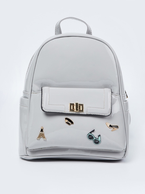 

Ginger by Lifestyle Women Grey Solid Backpack
