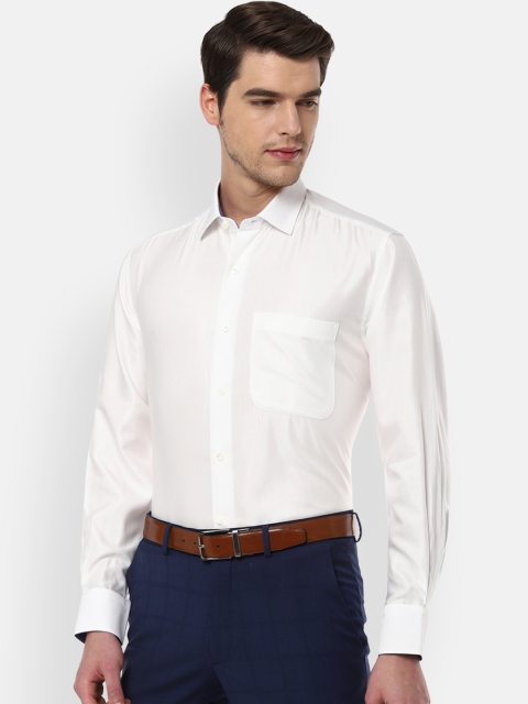 

Luxure by Louis Philippe Men White Regular Fit Solid Formal Shirt
