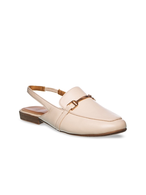 

Khadims Women Beige Solid Mules