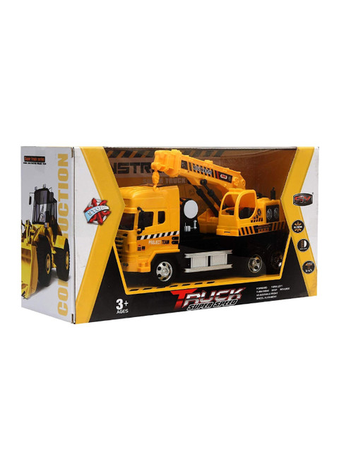 

Wembley Toys Unisex Kids Yellow & Black Super Speed Battery Operated Remote Control Truck Pull Back Vehicles Crane