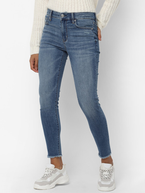 

AMERICAN EAGLE OUTFITTERS Women Blue Slim Fit Mid-Rise Stretchable Jeans