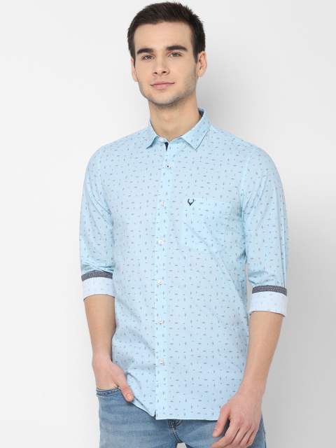 

Allen Solly Men Blue Slim Fit Printed Casual Shirt