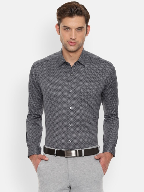 

Luxure by Louis Philippe Men Black Regular Fit Printed Casual Shirt, Blue