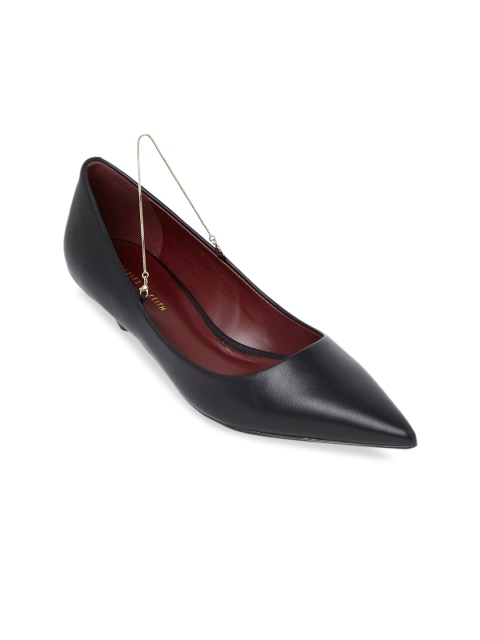 

CHARLES & KEITH Women Black Solid Pumps with Detachable Chain