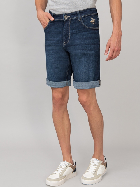 

Beverly Hills Polo Club Men Blue Washed Skinny Fit Denim Shorts