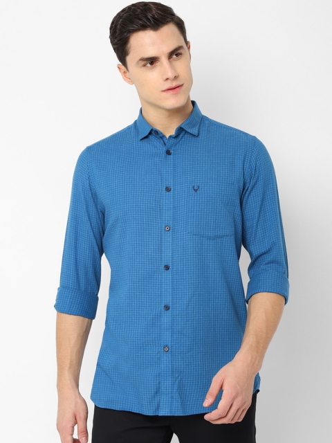 

Allen Solly Men Blue Slim Fit Checked Casual Shirt