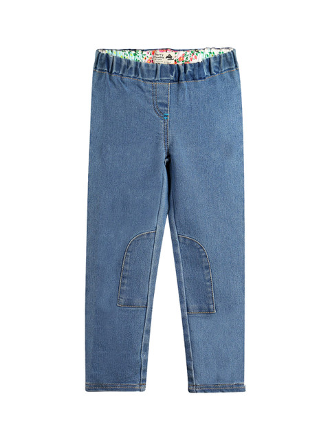 

Cherry Crumble Girls Blue Solid Jeggings
