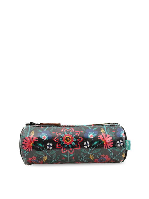 

Chumbak Unisex Black & Pink Printed Performing Flower All Purpose Travel Pouch