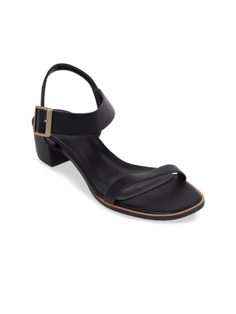 

CHARLES & KEITH Women Black Solid Block Heels