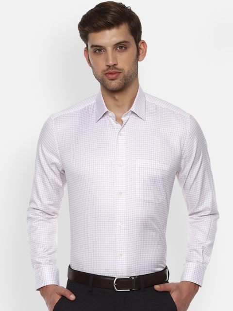 

Luxure by Louis Philippe Men White Checked Regular Fit Formal Shirt
