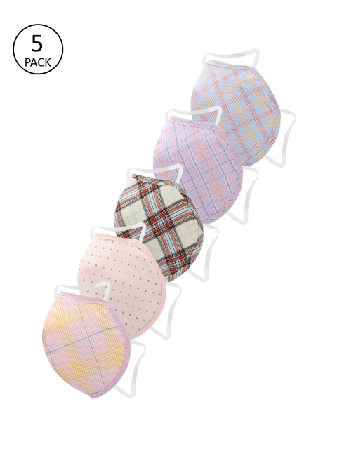 

Peter England Assorted Pack Of 5 3-Ply Reusable Fabric Masks