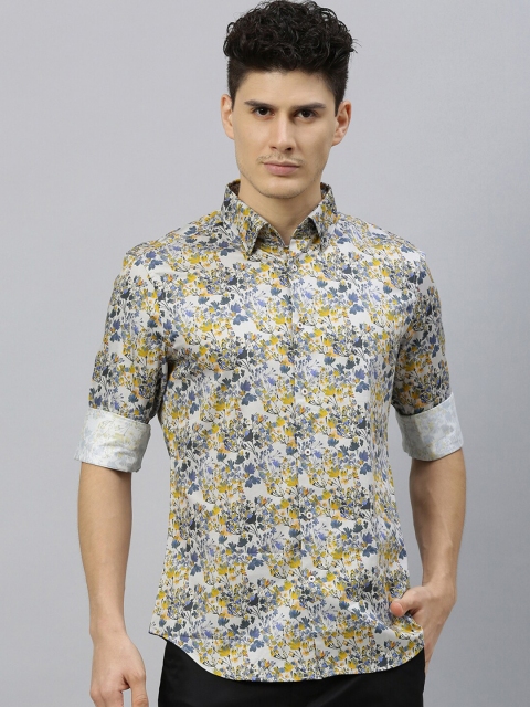 

RARE RABBIT Men Multicoloured Printed Tailored Fit Casual Shirt, Multi