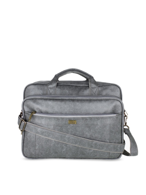 

yelloe Men Grey Solid Laptop 16' Bag