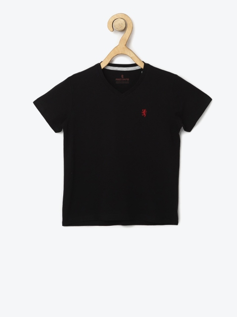 

Red Tape Boys Black Solid Round Neck T-shirt