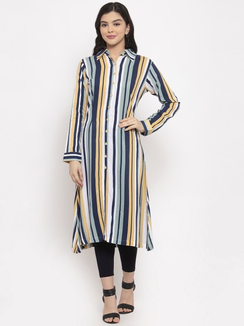 

Clora Creation Women Multicoloured Striped Straight Kurta, Multi