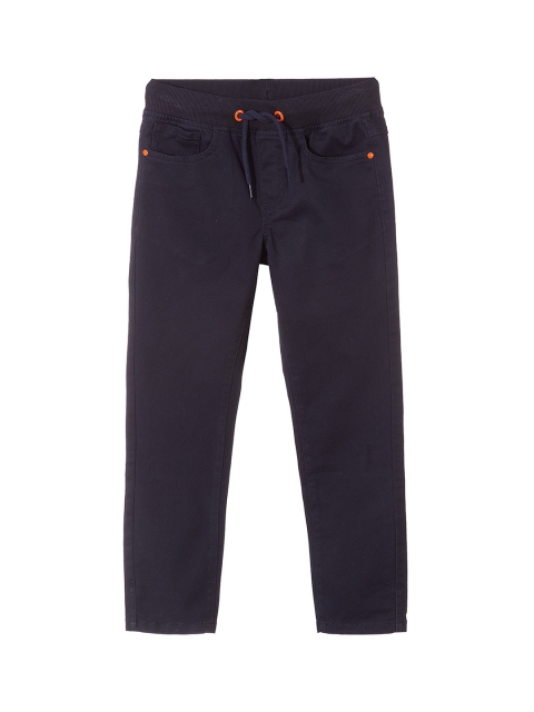 

LINCOLN & SHARKS Boys Navy Blue Slim Fit Solid Regular Trouser