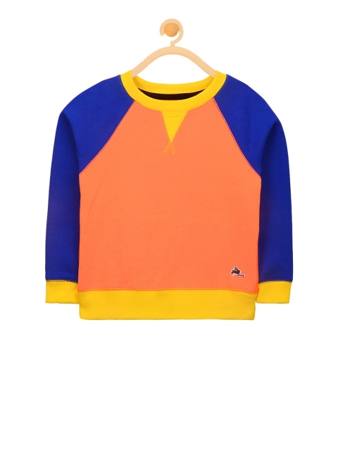 

Cherry Crumble Unisex Kids Orange & Yellow Colourblocked Sweatshirt