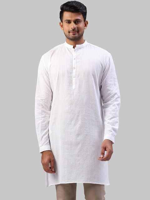 

Raymond Men White Solid Straight Kurta