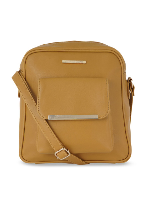 

Lapis O Lupo Mustard Yellow Solid Sling Bag