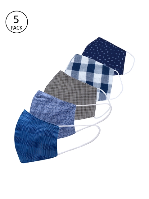 

Be Indi Unisex 5Pcs 2Ply Protective Outdoor Face Masks, Blue