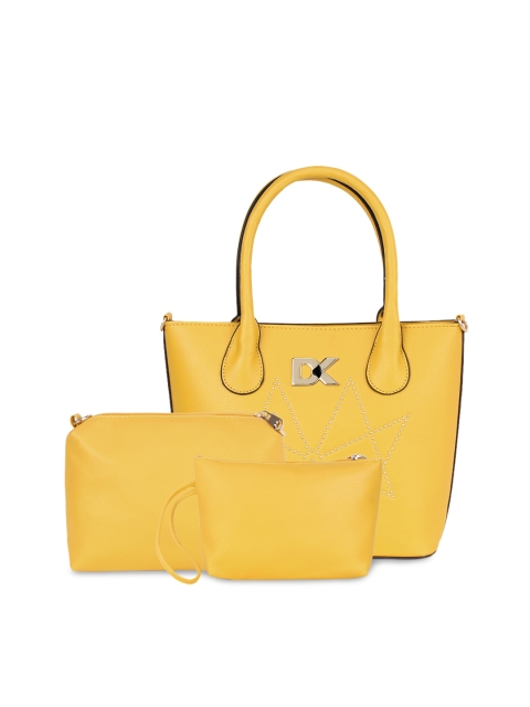 

Diana Korr Yellow Set of 3 Embellished Handheld Bag