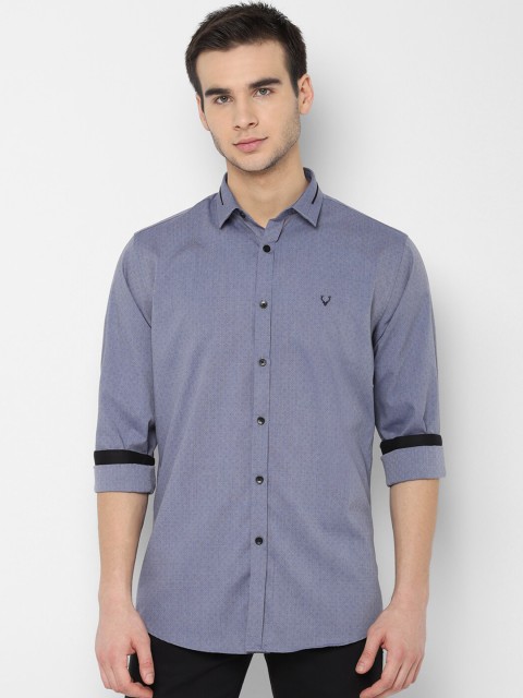 

Allen Solly Men Blue Slim Fit Self Design Casual Shirt