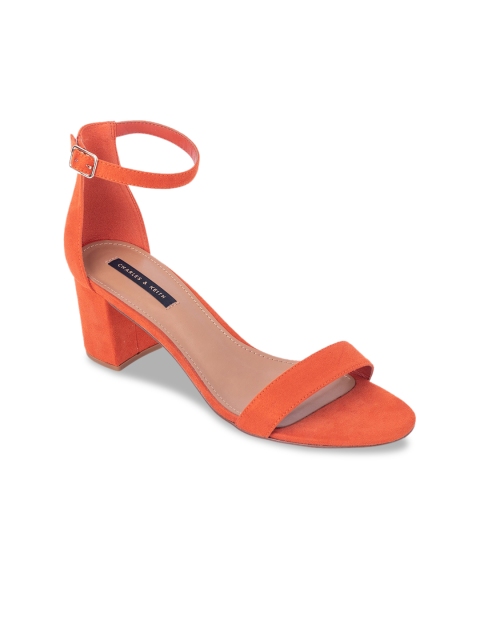 

CHARLES & KEITH Women Orange Solid Heels