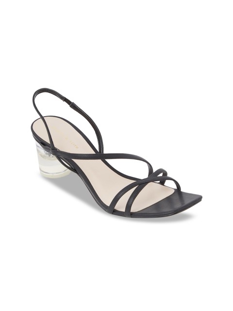 

CHARLES & KEITH Women Black Solid Sandals