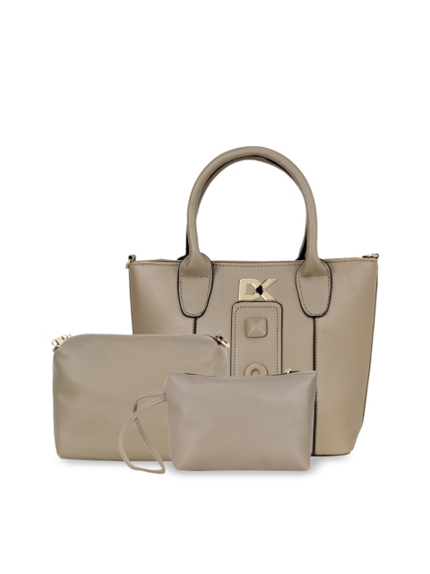 

Diana Korr Taupe Solid Shoulder Bag Set
