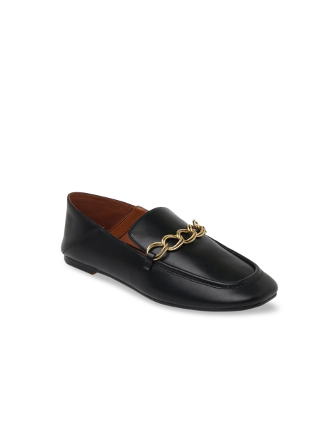 

CHARLES & KEITH Women Black Loafers