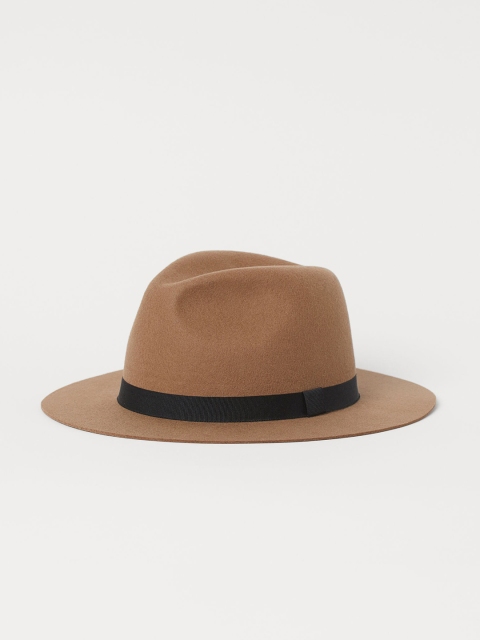 

H&M Men Beige Felted Wool Hat