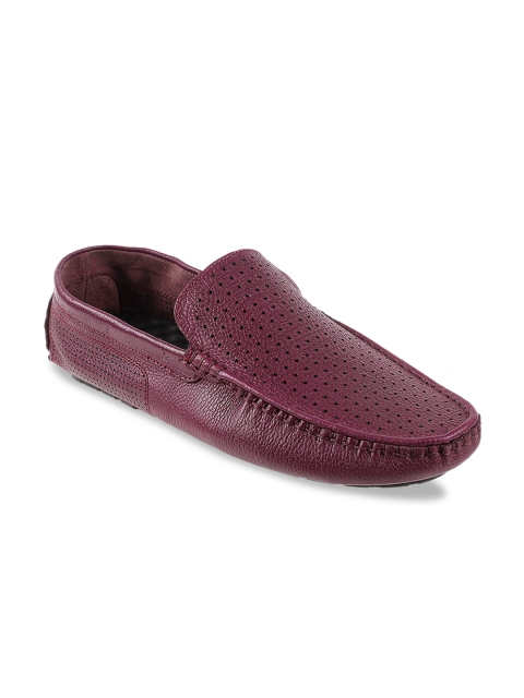 

Mochi Men Burgundy Leather Loafers