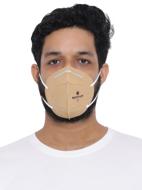

BUKKUM Adults Brown 3-Ply Reusable Adjustable N95 Mask