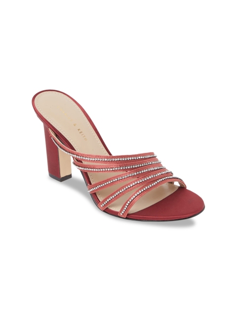 

CHARLES & KEITH Women Red Embellished Sandals